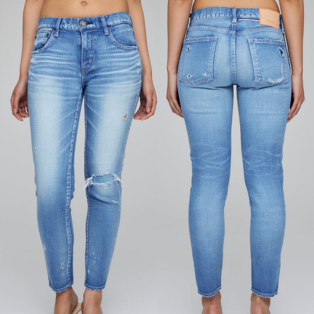Moussy Vintage Lenwood Distressed Mid-Rise Skinny Jeans